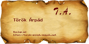Török Árpád névjegykártya